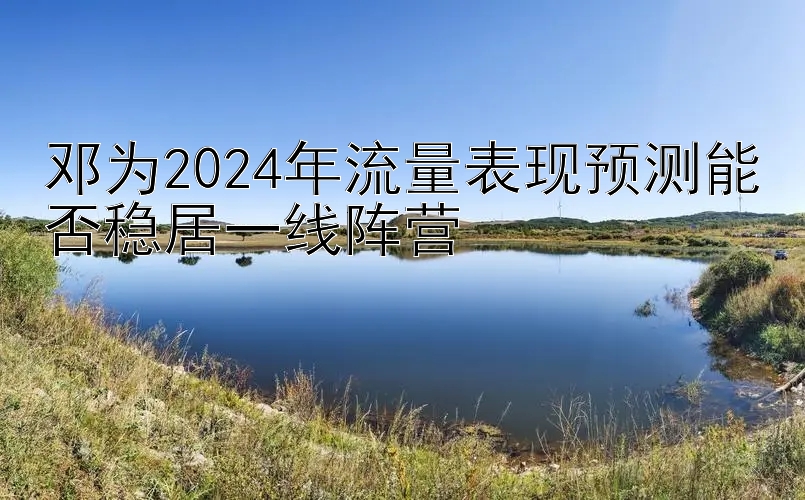 邓为2024年流量表现预测能否稳居一线阵营